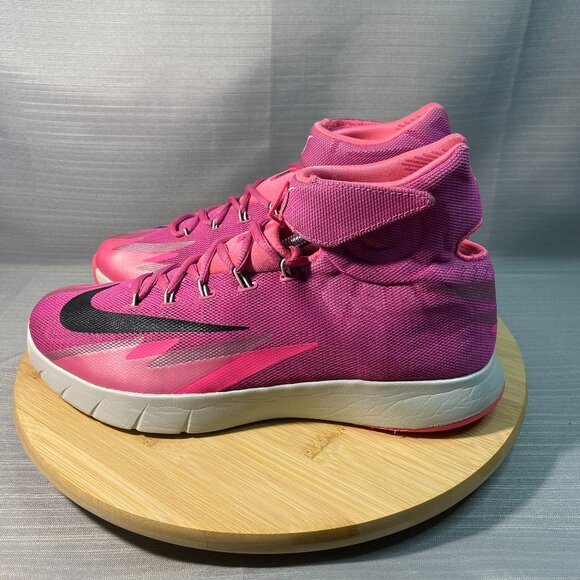 2013 Nike Zoom Hyperev Pink Breast Cancer Awareness Shoes Sneaker Sz 9.5M A0103 - Picture 4 of 7